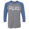 Unisex Triblend Three-Quarter Raglan T-Shirt Thumbnail