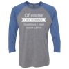 Unisex Triblend Three-Quarter Raglan T-Shirt Thumbnail