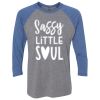 Unisex Triblend Three-Quarter Raglan T-Shirt Thumbnail