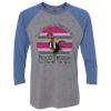 Unisex Triblend Three-Quarter Raglan T-Shirt Thumbnail