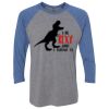 Unisex Triblend Three-Quarter Raglan T-Shirt Thumbnail