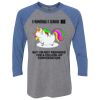 Unisex Triblend Three-Quarter Raglan T-Shirt Thumbnail