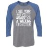 Unisex Triblend Three-Quarter Raglan T-Shirt Thumbnail