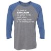 Unisex Triblend Three-Quarter Raglan T-Shirt Thumbnail