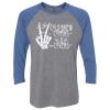 Unisex Triblend Three-Quarter Raglan T-Shirt Thumbnail