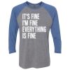 Unisex Triblend Three-Quarter Raglan T-Shirt Thumbnail