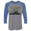 Unisex Triblend Three-Quarter Raglan T-Shirt Thumbnail