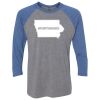 Unisex Triblend Three-Quarter Raglan T-Shirt Thumbnail