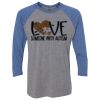 Unisex Triblend Three-Quarter Raglan T-Shirt Thumbnail