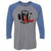 Unisex Triblend Three-Quarter Raglan T-Shirt Thumbnail