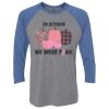 Unisex Triblend Three-Quarter Raglan T-Shirt Thumbnail