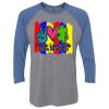 Unisex Triblend Three-Quarter Raglan T-Shirt Thumbnail