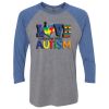 Unisex Triblend Three-Quarter Raglan T-Shirt Thumbnail