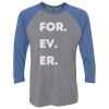 Unisex Triblend Three-Quarter Raglan T-Shirt Thumbnail