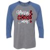 Unisex Triblend Three-Quarter Raglan T-Shirt Thumbnail