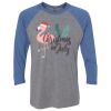 Unisex Triblend Three-Quarter Raglan T-Shirt Thumbnail