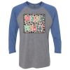 Unisex Triblend Three-Quarter Raglan T-Shirt Thumbnail