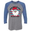 Unisex Triblend Three-Quarter Raglan T-Shirt Thumbnail