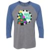 Unisex Triblend Three-Quarter Raglan T-Shirt Thumbnail