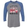 Unisex Triblend Three-Quarter Raglan T-Shirt Thumbnail