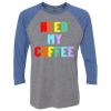 Unisex Triblend Three-Quarter Raglan T-Shirt Thumbnail