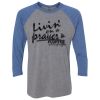 Unisex Triblend Three-Quarter Raglan T-Shirt Thumbnail