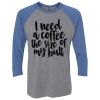 Unisex Triblend Three-Quarter Raglan T-Shirt Thumbnail