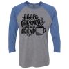 Unisex Triblend Three-Quarter Raglan T-Shirt Thumbnail