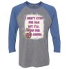 Unisex Triblend Three-Quarter Raglan T-Shirt Thumbnail