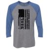 Unisex Triblend Three-Quarter Raglan T-Shirt Thumbnail