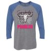 Unisex Triblend Three-Quarter Raglan T-Shirt Thumbnail