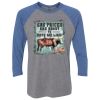 Unisex Triblend Three-Quarter Raglan T-Shirt Thumbnail