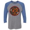 Unisex Triblend Three-Quarter Raglan T-Shirt Thumbnail