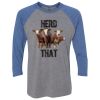 Unisex Triblend Three-Quarter Raglan T-Shirt Thumbnail