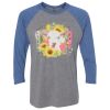 Unisex Triblend Three-Quarter Raglan T-Shirt Thumbnail