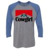 Unisex Triblend Three-Quarter Raglan T-Shirt Thumbnail