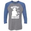 Unisex Triblend Three-Quarter Raglan T-Shirt Thumbnail