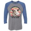 Unisex Triblend Three-Quarter Raglan T-Shirt Thumbnail