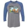 Unisex Triblend Three-Quarter Raglan T-Shirt Thumbnail