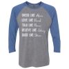 Unisex Triblend Three-Quarter Raglan T-Shirt Thumbnail