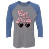 Unisex Triblend Three-Quarter Raglan T-Shirt Thumbnail