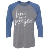 Unisex Triblend Three-Quarter Raglan T-Shirt Thumbnail