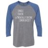 Unisex Triblend Three-Quarter Raglan T-Shirt Thumbnail