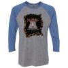 Unisex Triblend Three-Quarter Raglan T-Shirt Thumbnail