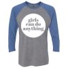 Unisex Triblend Three-Quarter Raglan T-Shirt Thumbnail