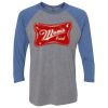 Unisex Triblend Three-Quarter Raglan T-Shirt Thumbnail