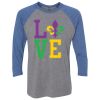 Unisex Triblend Three-Quarter Raglan T-Shirt Thumbnail