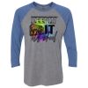 Unisex Triblend Three-Quarter Raglan T-Shirt Thumbnail