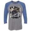 Unisex Triblend Three-Quarter Raglan T-Shirt Thumbnail