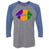 Unisex Triblend Three-Quarter Raglan T-Shirt Thumbnail